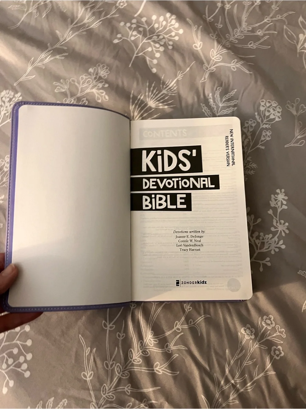 Kids' Devotional Bible - Purple Butterfly Cover